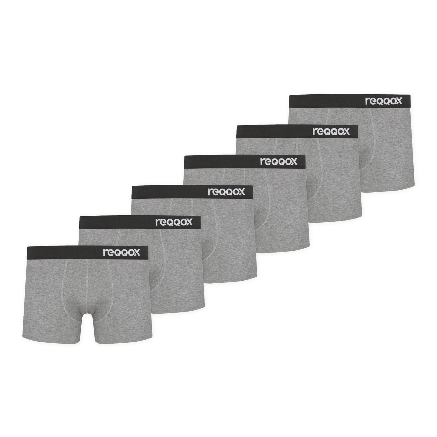 REQQOX Boxershorts Grau 6er Pack