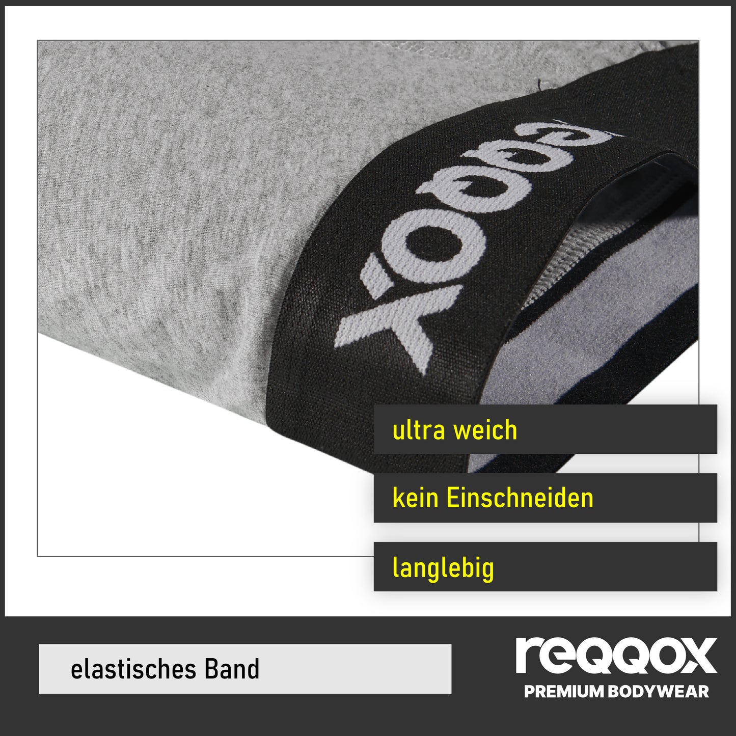 REQQOX Boxershorts Grau 6er Pack