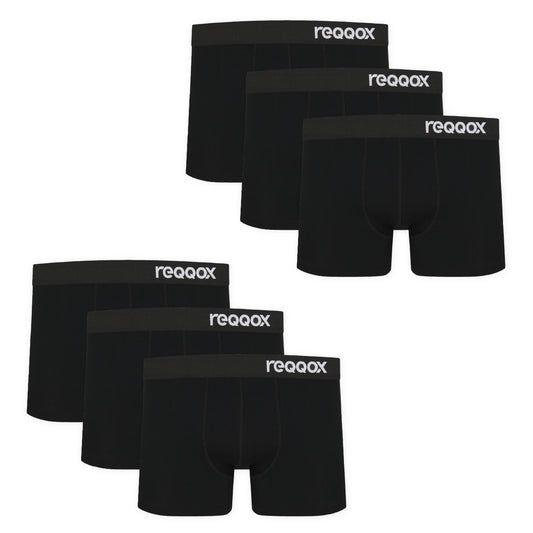 REQQOX Boxershorts Schwarz 6er Pack