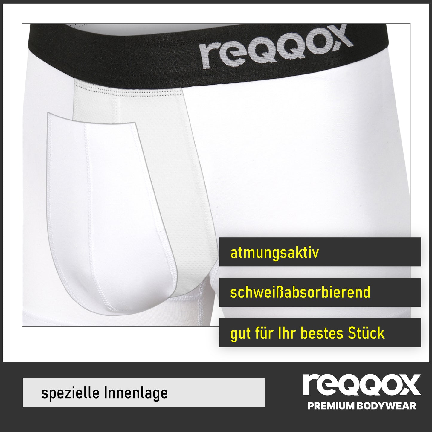REQQOX Boxershorts Weiß 6er Pack