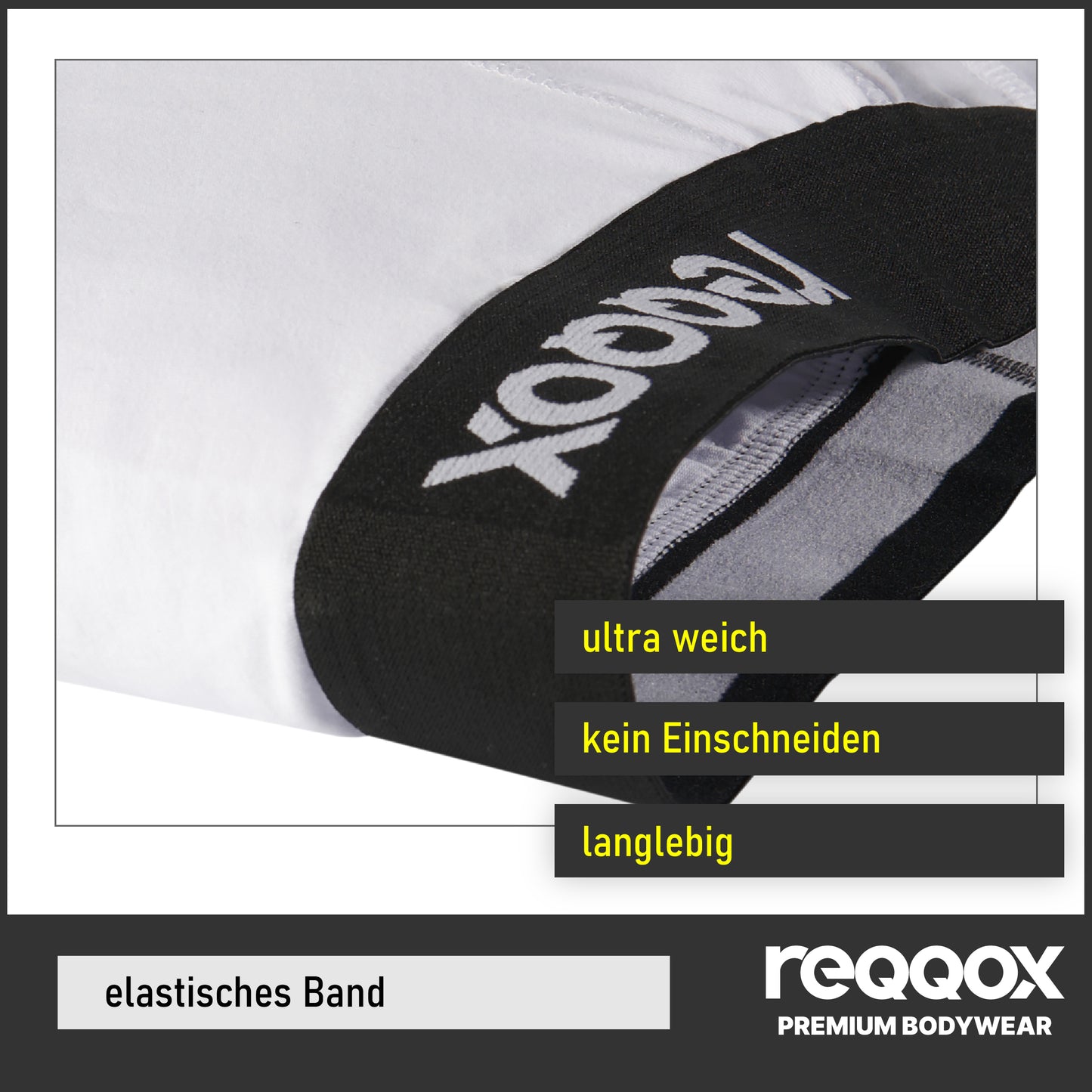 REQQOX Boxershorts Weiß 6er Pack