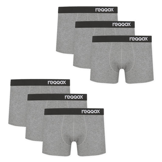 REQQOX Boxershorts Grau 6er Pack