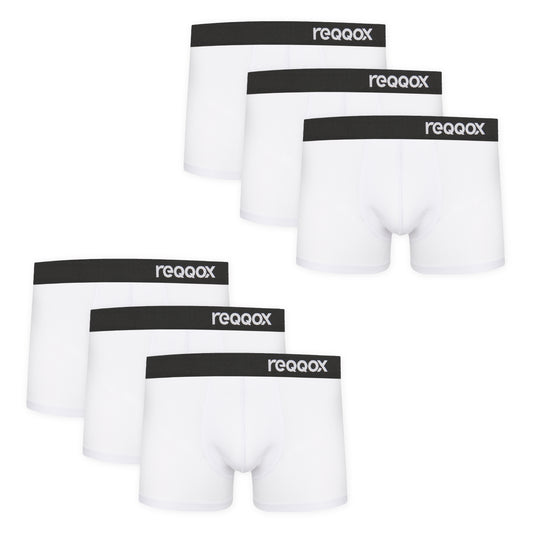 REQQOX Boxershorts Weiß 6er Pack